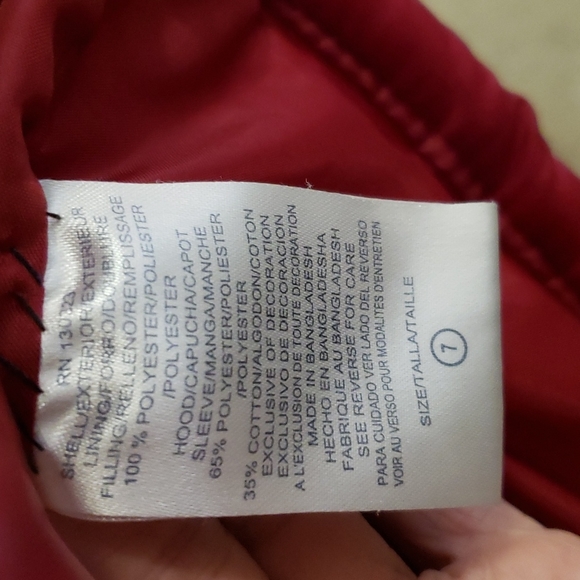 POLO USPA Puffer Vest with Sweatshirt Sleeves & Hood Youth Size 7 - Picture 5 of 7